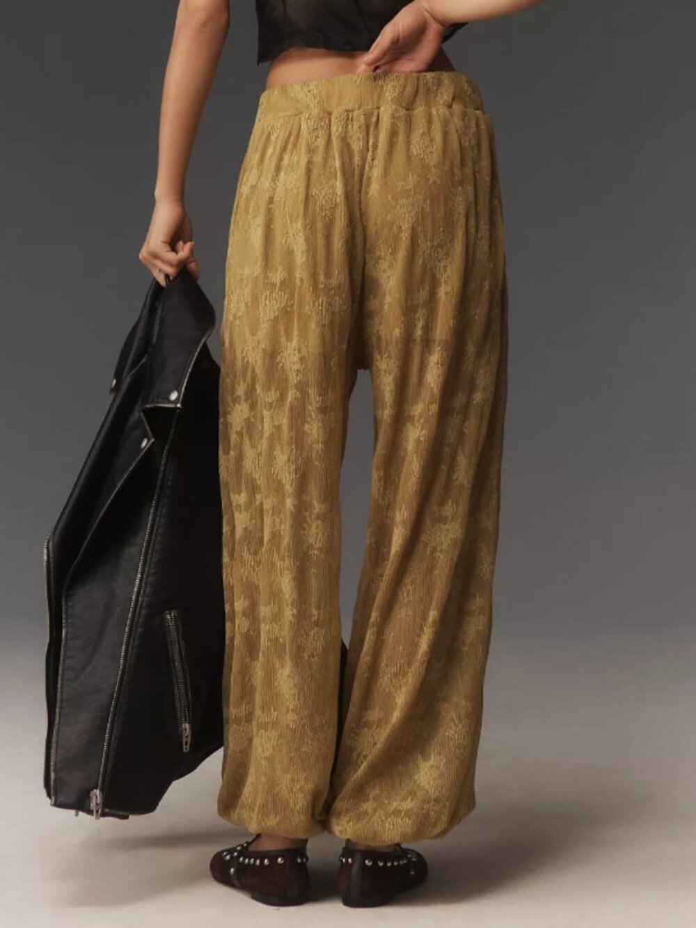NWT Maeve Sheer Lace Balloon Pants - Picture 2 of 5